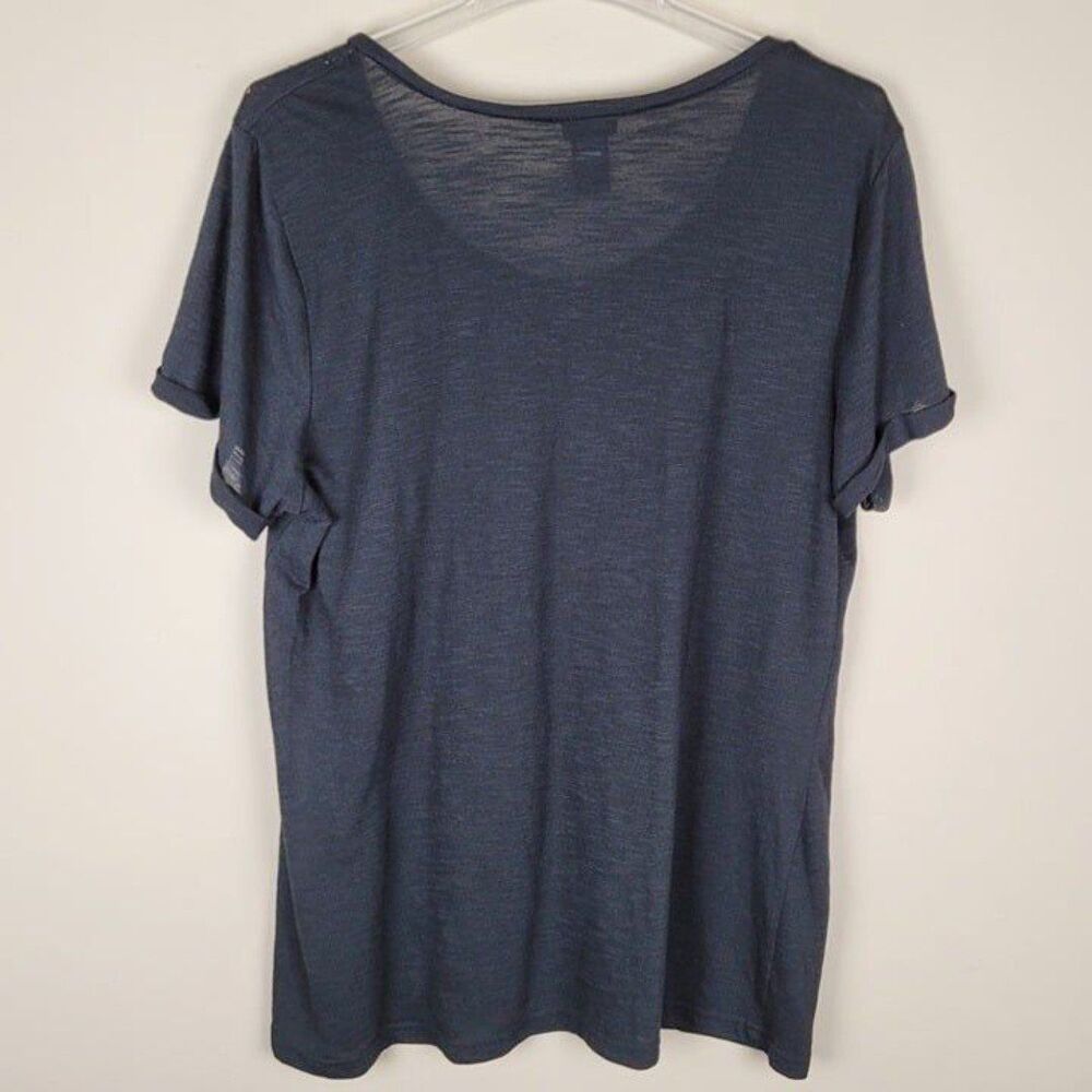 Torrid Size 1X Studded Short Sleeve Top Stretch Black Gold - Picture 2 of 10